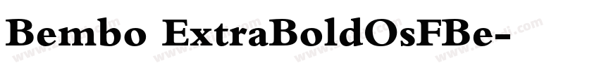 Bembo ExtraBoldOsFBe字体转换